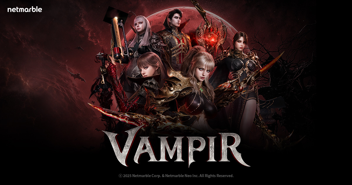 VAMPIR: Heir of Blood official key art showing the vampire heir over the blood-drenched world